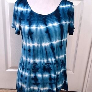 Dante Malan Blue & White Tie Dye Top   Size L